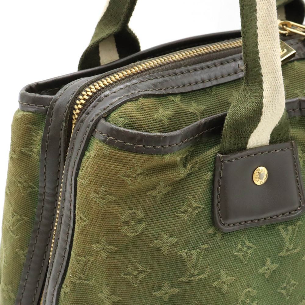 Louis Vuitton Green Mary Khaki Handbag Kate Monogram Tote Bag Sac - Picture 7 of 8